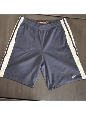 Nike Basketball navy white mesh shorts